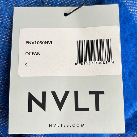 🎯NWT NVLT Coatigan Jacket Blue Black Size Small - Picture 16 of 16